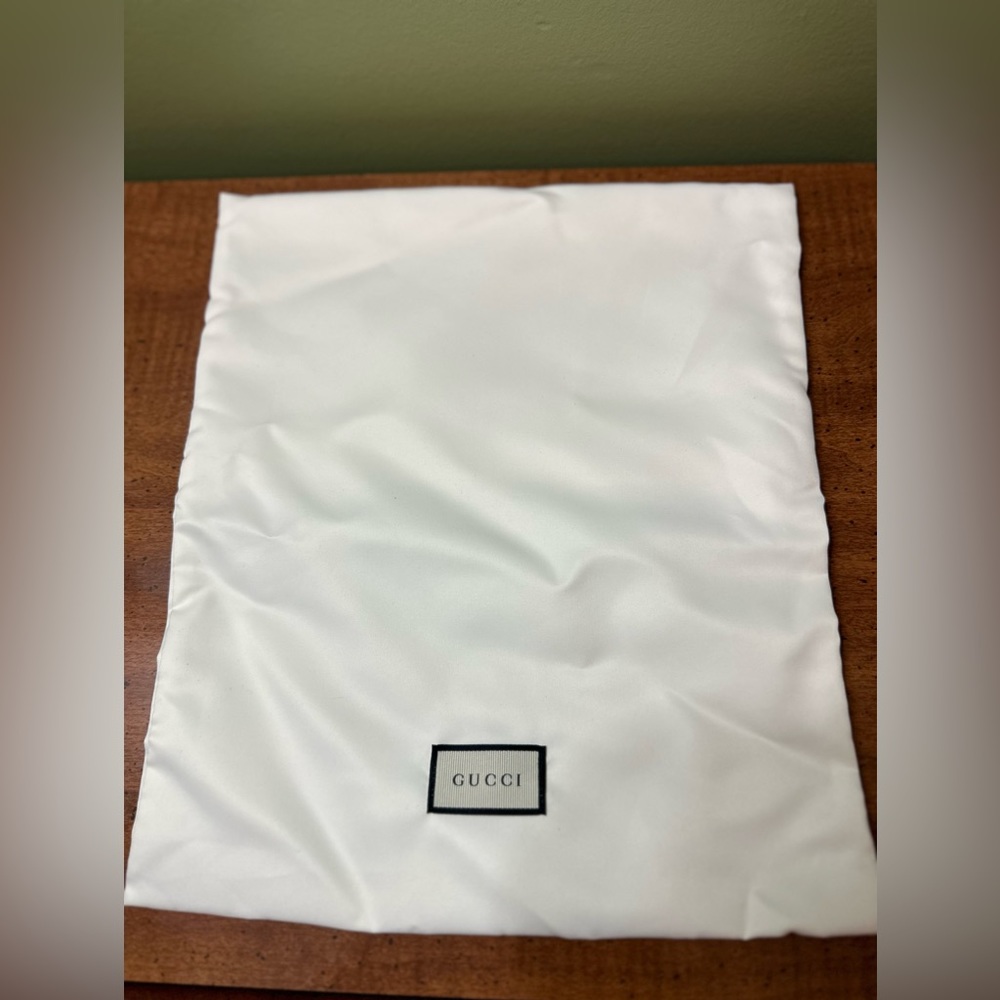 Gucci dust cover long wallet white silky cover black & white wallet box storage - Picture 3 of 9